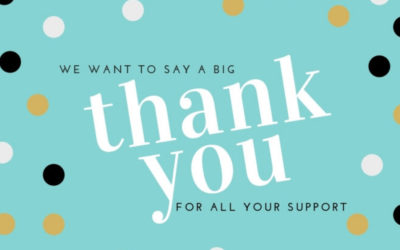 A huge thank you for all your support